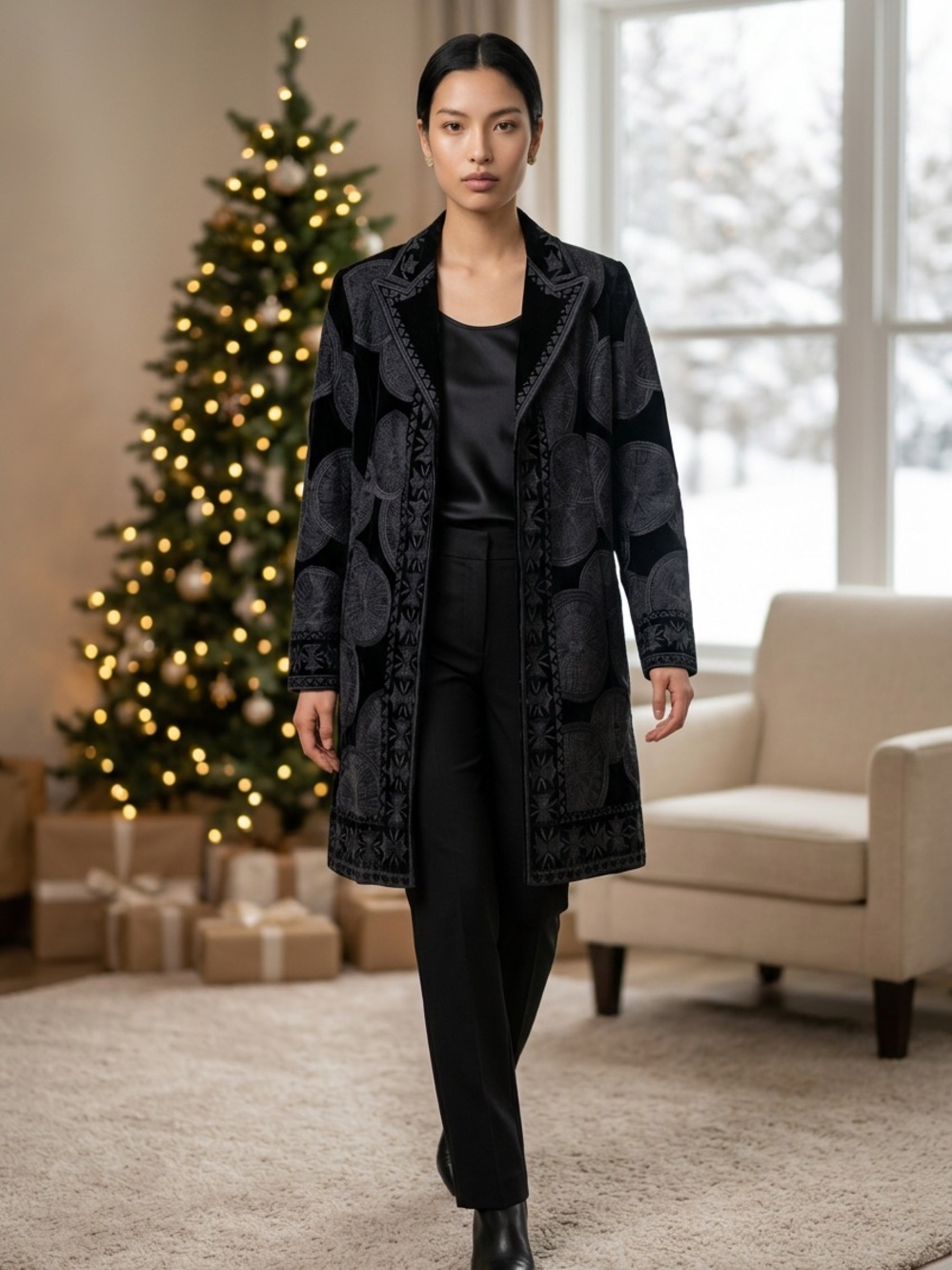 Fabulous Ellie Tahari velvet coat